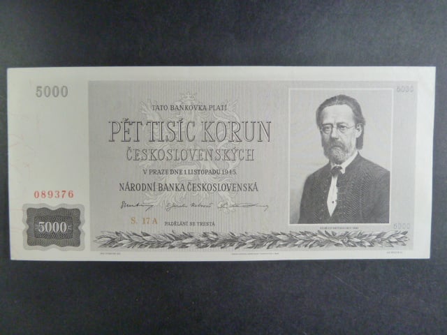 5000 Kčs 1.11.1945 série 17 A