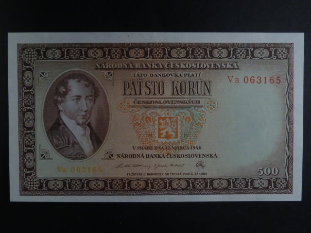500 Kčs 1946 série Va