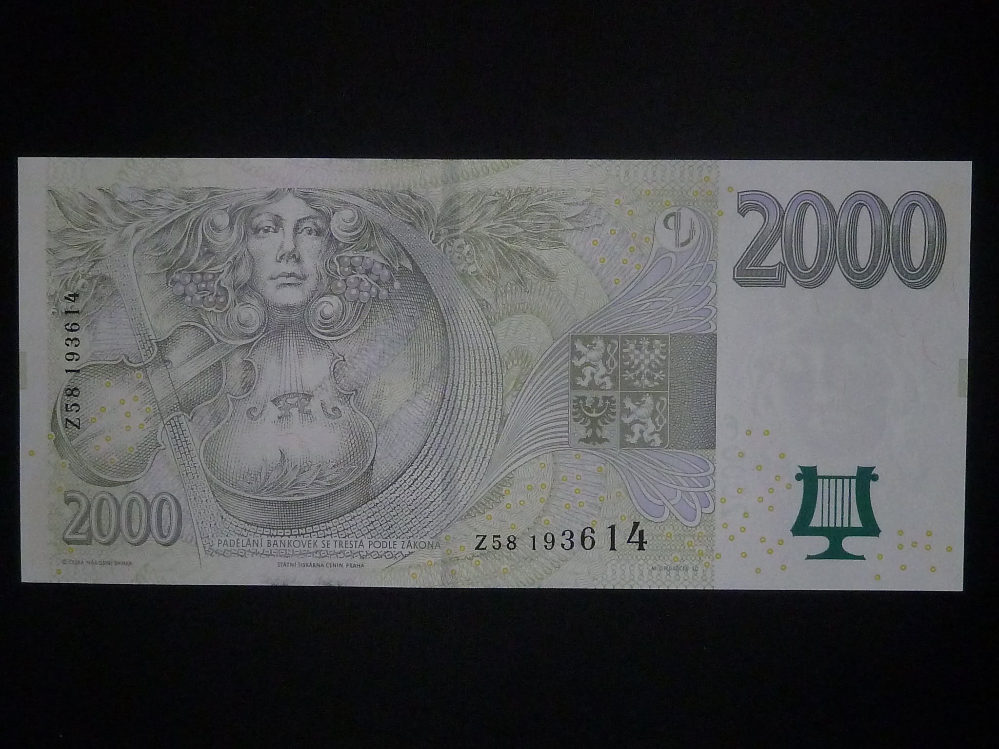 2000 Kč 2007 série Z 58
