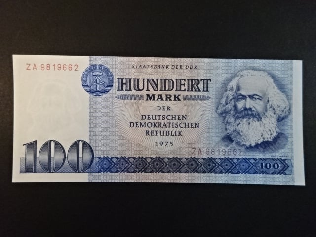 DDR - 100 Mark 1975 série ZA Replacement, Ro. 363b, Grab. DDR-25b