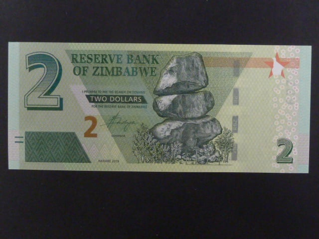 ZIMBABWE, 2 Dollars 2019, BNB. B192a