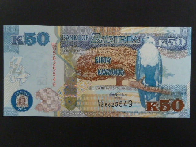 ZAMBIE, 50 Kwacha 2012, BNB. B156a, Pi. 53