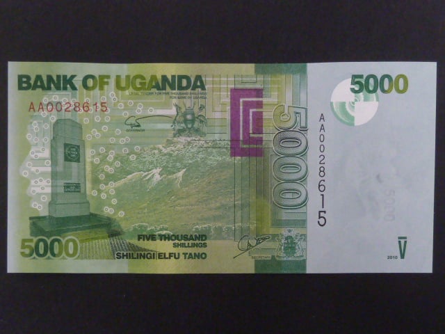 UGANDA, 5000 Shillings 2010, BNB. B156a, Pi. 51