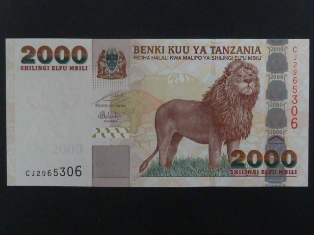 TANZANIE, 2000 Schillings 2009, BNB. B136b, Pi. 37
