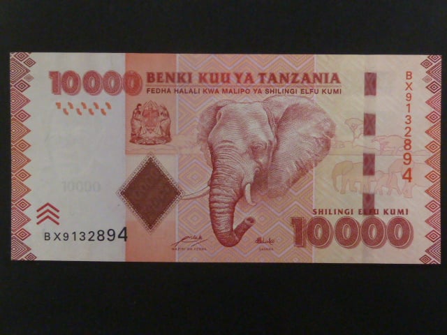 TANZANIE, 10000 Schillings 2011, BNB. B143a, Pi. 44