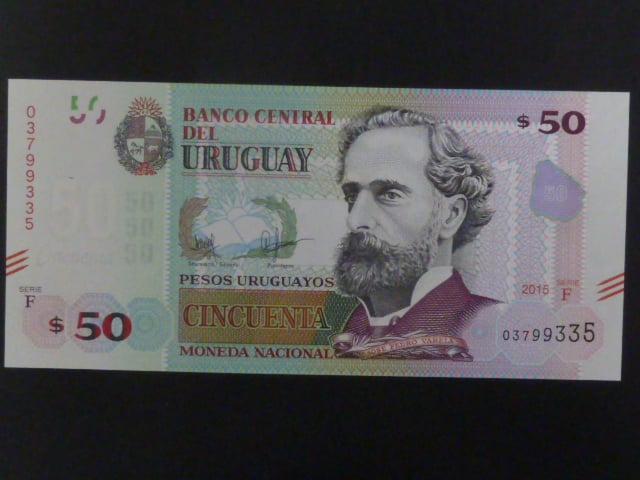 URUGUAY, 50 Pesos uruguayos 2015, BNB. B553a, Pi. 94