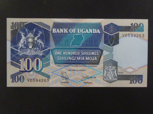 UGANDA, 100 Shillings 1994, BNB. B135c, Pi. 31