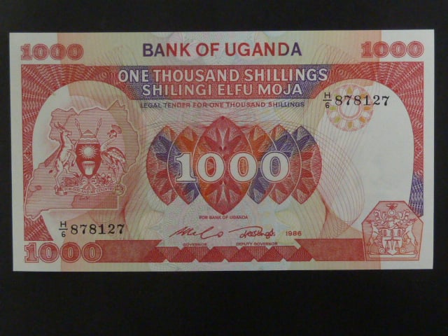 UGANDA, 1000 Shillings 1986, BNB. B129a, Pi. 26