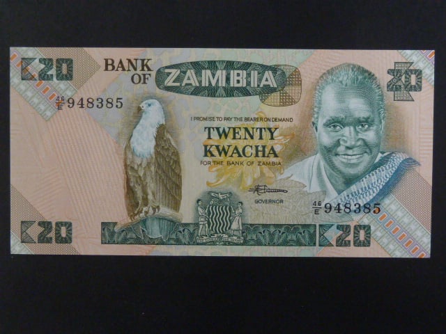 ZAMBIE, 20 Kwacha 1980, BNB. B128e, Pi. 27