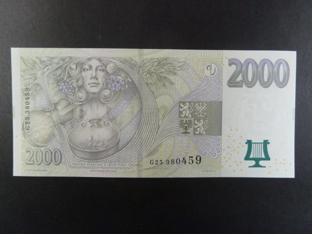 2000 Kč 2007 série G 25 poslední série