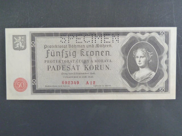 50 K 1940 série A 12, perforace SPECIMEN