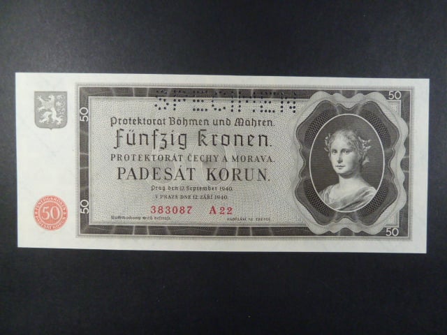 50 K 1940 série A 22, perforace SPECIMEN