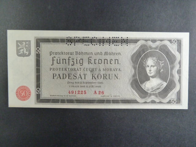 50 K 1940 série A 26, perforace SPECIMEN