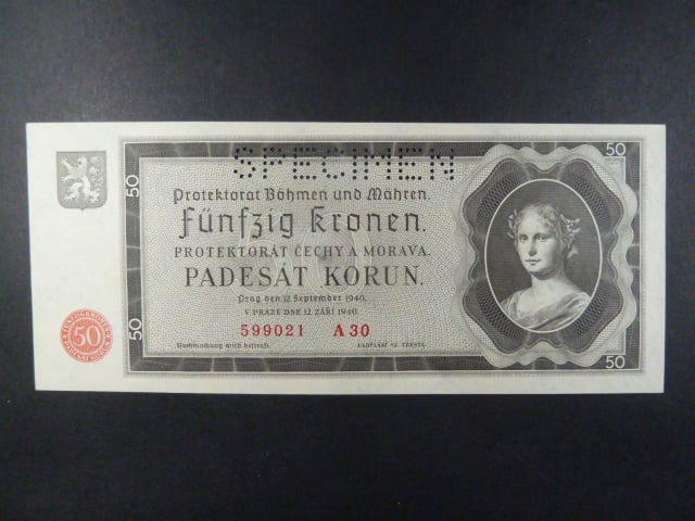 50 K 1940 série A 30, perforace SPECIMEN