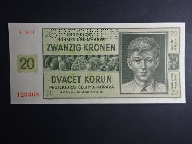 20 K 1944 série 39 H, perf. SPECIMEN