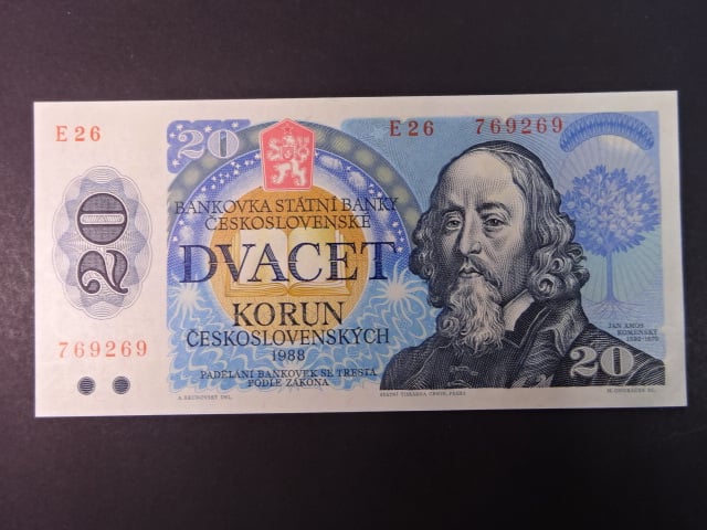 20 Kčs 1988 série E 26