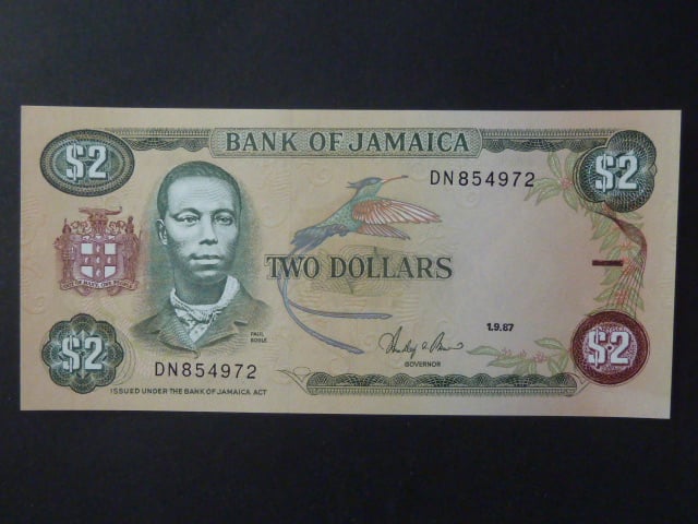 JAMAJKA, 2 Dollars 1.9.1987, BNB. B225d, Pi. 69