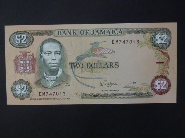 JAMAJKA, 2 Dollars 1.7.1989, BNB. B225e, Pi. 69