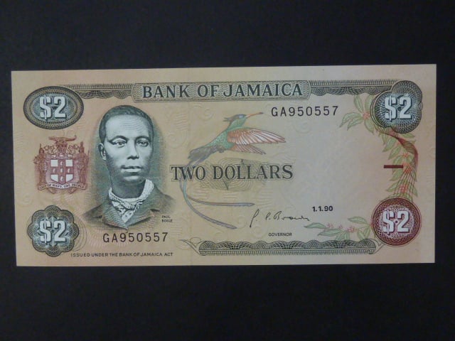 JAMAJKA, 2 Dollars 1.1.1990, BNB. B225f, Pi. 69