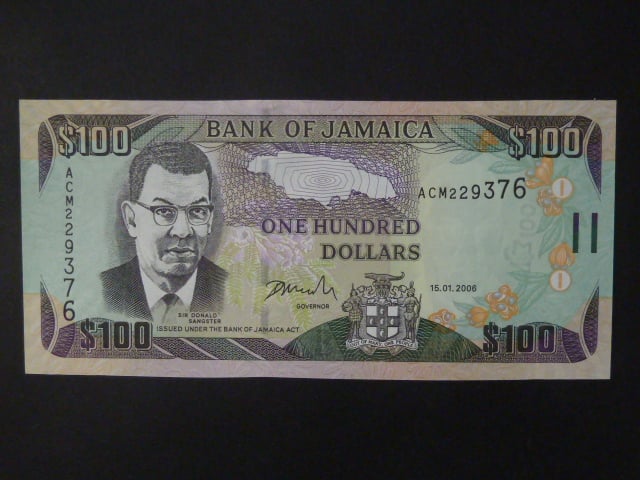 JAMAJKA, 100 Dollars 15.1.2006, BNB. B239b, Pi. 84