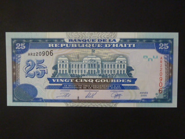 HAITI, 25 Gourdes 2000, BNB. B839a, Pi. 266