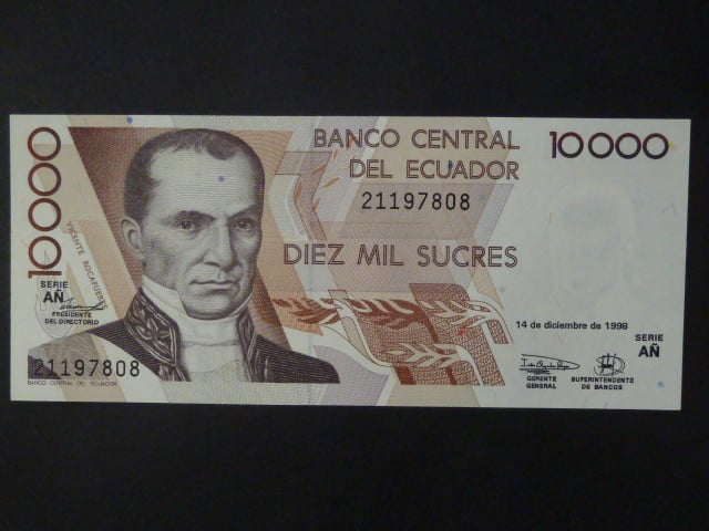 EKVÁDOR, 10000 Sucres 1998, Pi. 127c