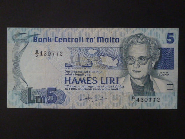 5 Liri 1967, BNB. B211a, Pi. 38