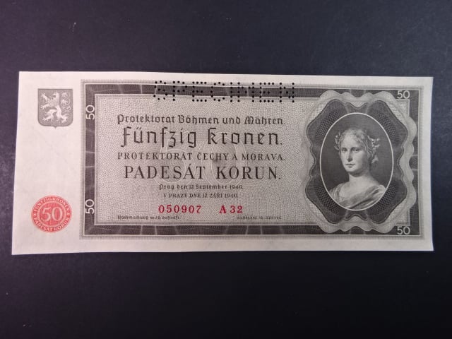 50 K 1940 série A 32, perforace SPECIMEN
