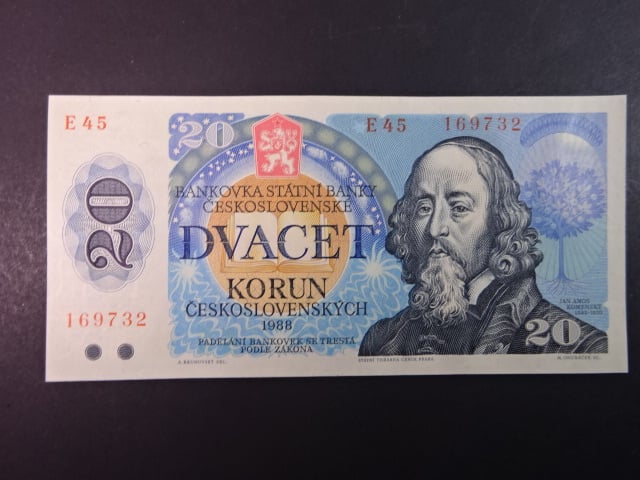 20 Kčs 1988 série E 45