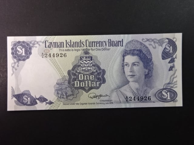 KAJMANSKÉ OSTROVY, 1 Dollar 1985, BNB. B105b, Pi. 5