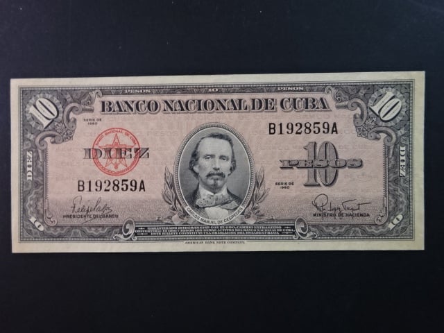 KUBA, 10 Pesos 1960, BNB. B803b, Pi. 79