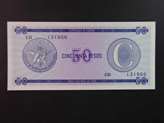 KUBA, 50 Pesos 1991, BNB. BFX824a, Pi. PFX24