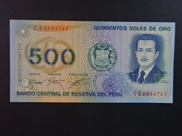 PERU, 500 Soles de Oro 1976, BNB. B442a, Pi. 115