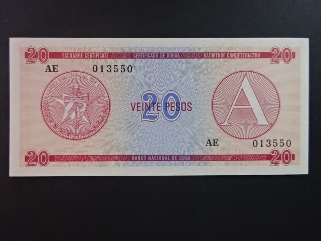 KUBA, 20 Pesos 1985, BNB. BFX805a, Pi. PFX5