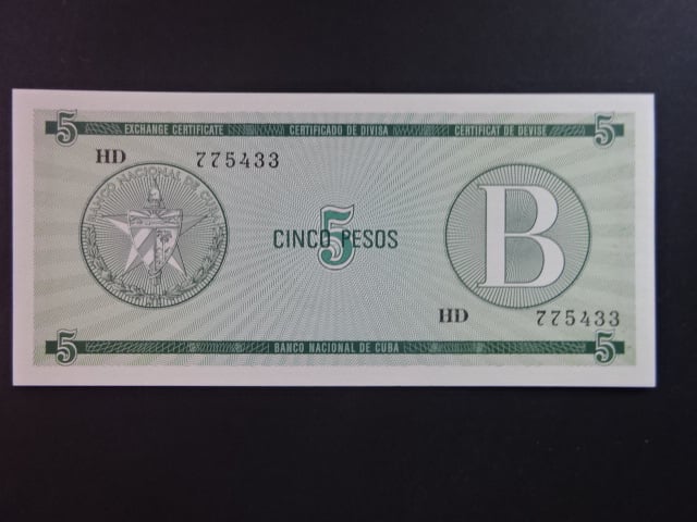 KUBA, 5 Pesos 1985, BNB. BFX807a, Pi. PFX7