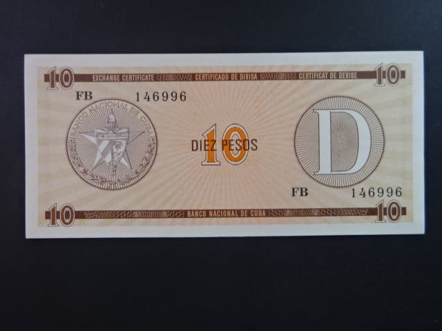 KUBA, 10 Pesos 1991, BNB. BFX834a, Pi. PFX35