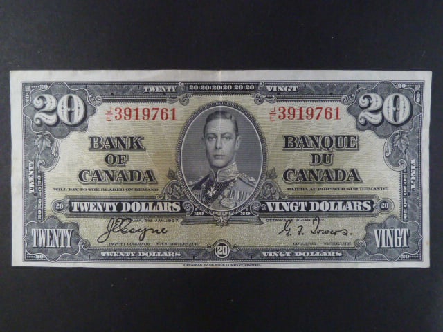 KANADA, 20 Dollars 1937, BNB. B325c, Pi. 62