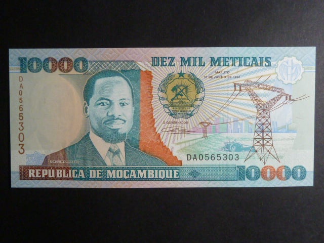 MOZAMBIK, 10.000 Meticais 1991, BNB. B222a, Pi. 137