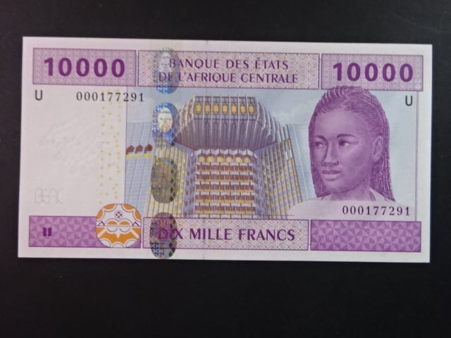 STŘEDOAFRICKÉ STÁTY-KAMERUN, 10.000 Francs 2002 U, BNB. B110Ua, Pi. 210U