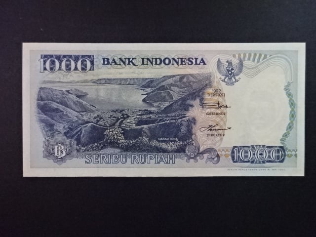 INDONÉZIE, 1000 Rupiah 1992/1993, BNB. B587b, Pi. 129
