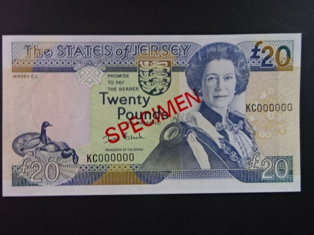 20 Pounds 2000, anulát s přetiskem SPECIMEN, BNB. B123bs, Pi. 29