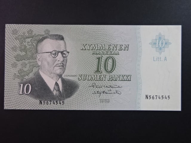 10 Markkaa / Mark 1963 Litt. A, var. podpisů, BNB. B388b, Pi. 104