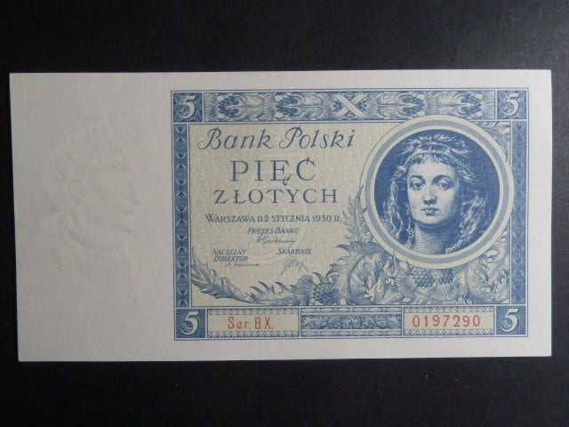 Polsko, 5 Zl 1930 série BX., Ba. PL 3c