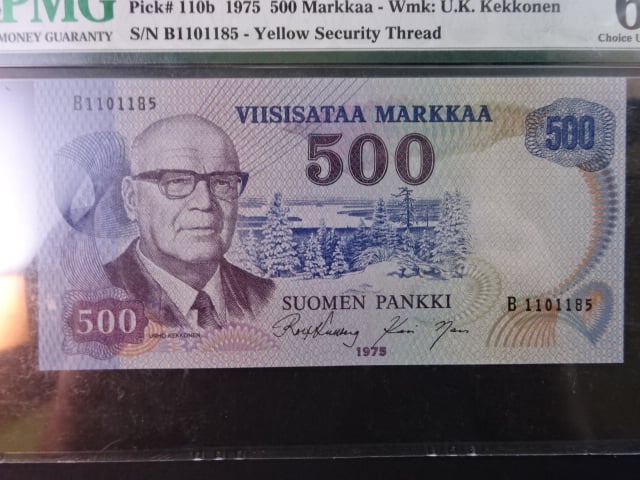 500 Markkaa / Mark 1975, BNB. B396b, Pi. 110b