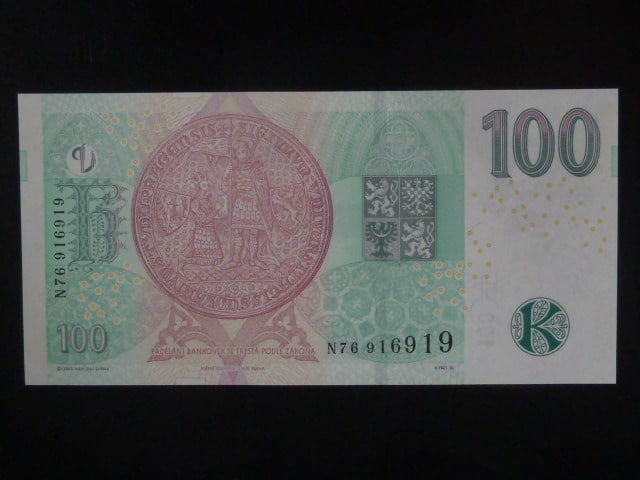 100 Kč 2018 série N 76