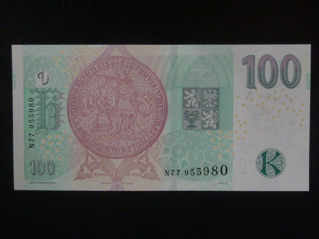 100 Kč 2018 série N 77