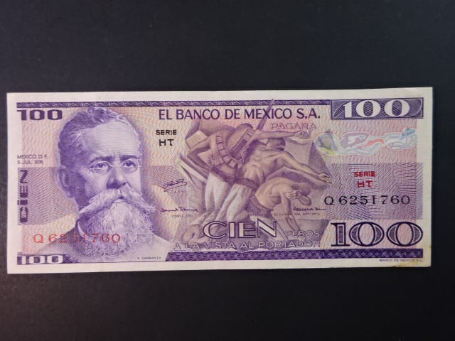 MEXIKO, 100 Pesos 1978, BNB. B649a, Pi. 68