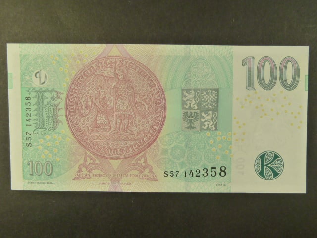 100 Kč 2018 série S 57 první série