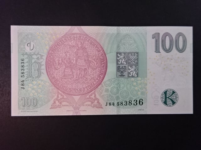 100 Kč 2018 série J 84 poslední série