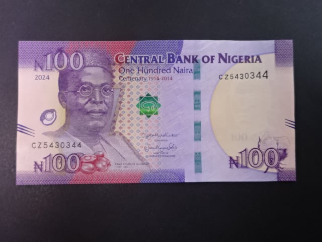 NIGÉRIE, 100 Naira 2024, BNB. B238e, Pi. 41q